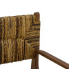 Armchair Refane pakoworld natural teak wood-straw 55x60x85cm
