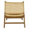 Πολυθρόνα Jerenze pakoworld φυσικό teak ξύλο-φυσικό rattan 65x78x68εκ