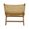 Πολυθρόνα Jerenze pakoworld φυσικό teak ξύλο-φυσικό rattan 65x78x68εκ