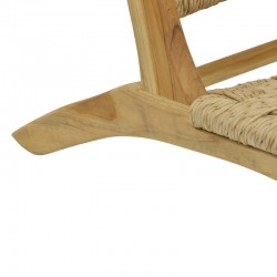 Foldere pakoworld armchair natural teak wood pe rope 65x78x68cm Foldere pakoworld armchair natural teak wood pe rope 65x78x68cm