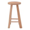 Charloce stool pakoworld natural color teak wood D35x62cm