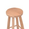 Charloce stool pakoworld natural color teak wood D35x62cm