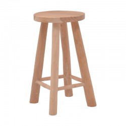 Charloce stool pakoworld natural color teak wood D35x62cm Charloce stool pakoworld natural color teak wood D35x62cm