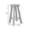 Charloce stool pakoworld natural color teak wood D35x62cm