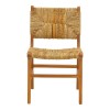 Καρέκλα Refane pakoworld σκελετός teak ξύλο με ψάθα σε φυσική απόχρωση 50x58x85εκ