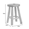 Sega stool pakoworld natural color teak wood D30x45cm