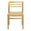 Tuga chair pakoworld teak wood-pe rope frame in natural shade 50x58x86cm