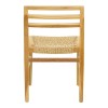 Tuga chair pakoworld teak wood-pe rope frame in natural shade 50x58x86cm