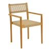 Armchair Lengan pakoworld teak wood frame in natural shade-beige rope 54x52x80cm