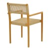 Armchair Lengan pakoworld teak wood frame in natural shade-beige rope 54x52x80cm