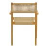 Armchair Lengan pakoworld teak wood frame in natural shade-beige rope 54x52x80cm