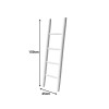 Σκάλα Morjeve pakoworld teak ξύλο σε white wash απόχρωση 45x6x150εκ
