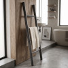 Σκάλα Morjeve pakoworld μαύρο teak ξύλο 45x6x150εκ