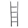 Σκάλα Morjeve pakoworld μαύρο teak ξύλο 45x6x150εκ
