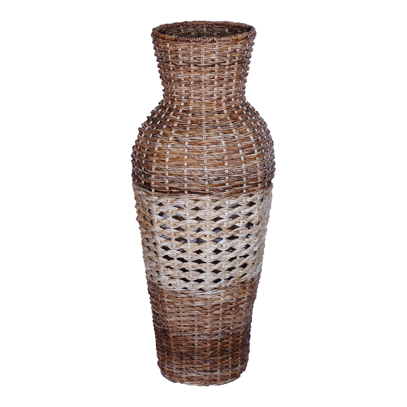 Vase Valeni Inart banana wood in natural shade 40x40x100cm Vase Valeni Inart banana wood in natural shade 40x40x100cm