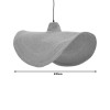 Ceiling lamp Acfen I Inart matting in a natural shade D90x80cm