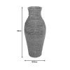 Wamer Inart jute vase in natural shade 35x35z85cm