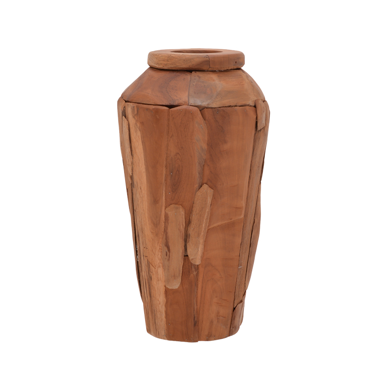Decorative vase Archean pakoworld teak wood in natural color D30x60cm Decorative vase Archean pakoworld teak wood in natural color D30x60cm