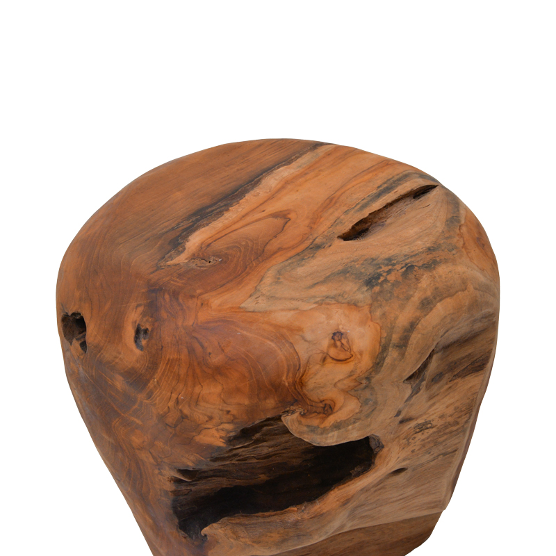 Σκαμπό Bolare pakoworld teak ξύλο σε φυσική απόχρωση Φ40x35εκ