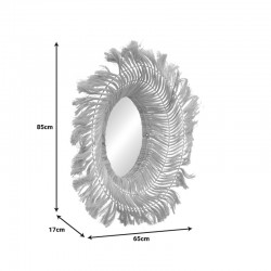 Tolle Inart abaca mirror in natural color 65x85x17cm Tolle Inart abaca mirror in natural color 65x85x17cm