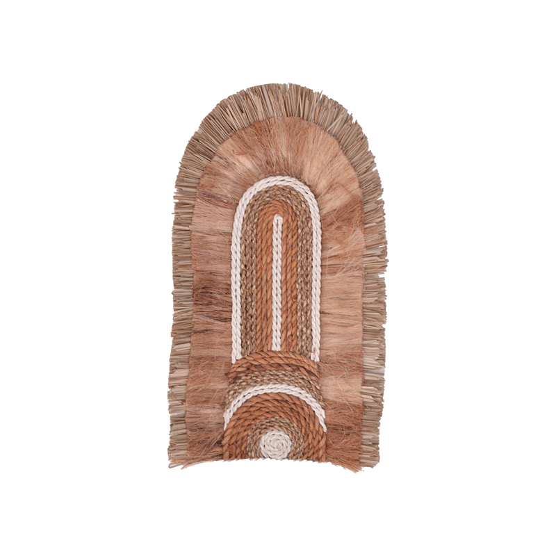 Wall decoration Earsy I Inart seagrass in natural color 48x26x8cm Wall decoration Earsy I Inart seagrass in natural color 48x26x8cm