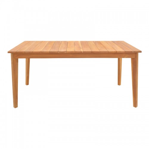 Τραπέζι Ory pakoworld teak ξύλο σε φυσική απόχρωση 160x80x75εκ