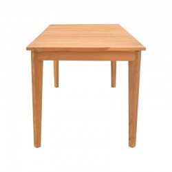 Τραπέζι Ory pakoworld teak ξύλο σε φυσική απόχρωση 160x80x75εκ