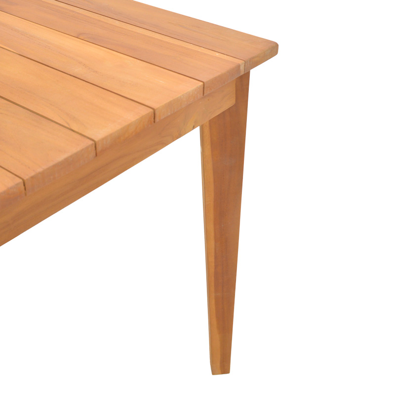 Τραπέζι Ory pakoworld teak ξύλο σε φυσική απόχρωση 160x80x75εκ