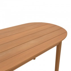 Τραπέζι Skyl pakoworld teak ξύλο σε φυσική απόχρωση 190x90x75εκ