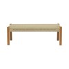 Bench Uma pakoworld teak wood and pe rope in natural shade 120x45x40cm