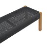 Bench Uma pakoworld teak wood and pe rope in black shade 120x45x40cm