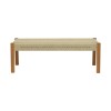 Bench Uma pakoworld teak wood and pe rope in natural shade 150x45x40cm