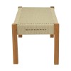 Bench Uma pakoworld teak wood and pe rope in natural shade 150x45x40cm