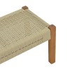 Bench Uma pakoworld teak wood and pe rope in natural shade 150x45x40cm