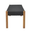 Παγκάκι Uma pakoworld teak ξύλο και pe σχοινί σε μαύρη απόχρωση 150x45x40εκ