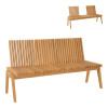 Πολυμορφικός καναπές-παγκάκι Jey pakoworld teak ξύλο σε φυσική απόχρωση 150x57.5x80εκ