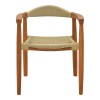 Armchair Ganny pakoworld teak wood and pe rope in natural shade 61x58x71cm