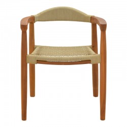 Armchair Ganny pakoworld teak wood and pe rope in natural shade 61x58x71cm Armchair Ganny pakoworld teak wood and pe rope in natural shade 61x58x71cm