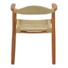 Armchair Ganny pakoworld teak wood and pe rope in natural shade 61x58x71cm