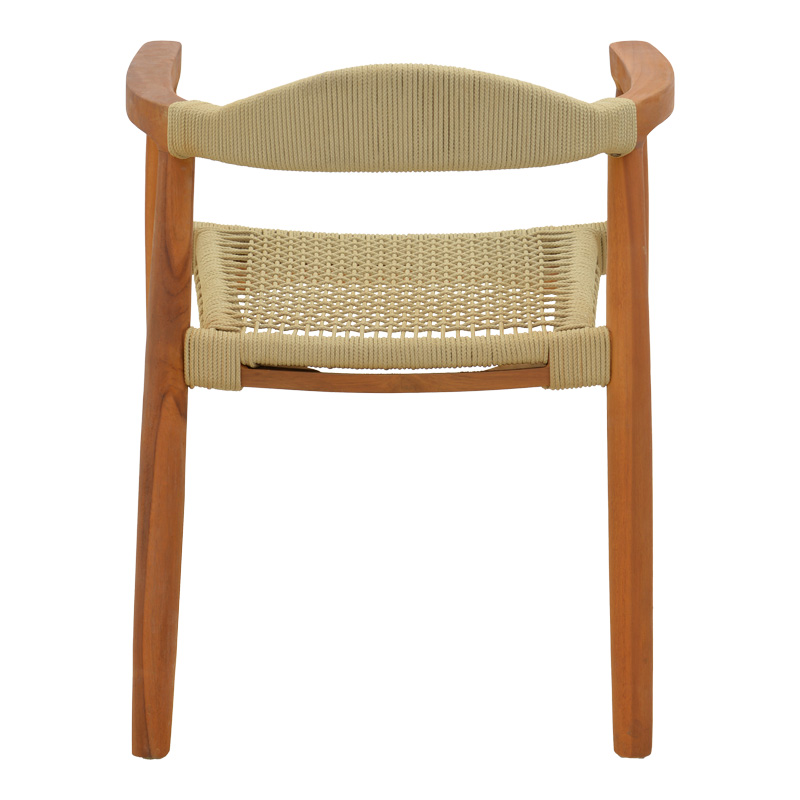 Armchair Ganny pakoworld teak wood and pe rope in natural shade 61x58x71cm Armchair Ganny pakoworld teak wood and pe rope in natural shade 61x58x71cm