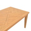 Mady pakoworld teak wood table in natural shade 200x100x75cm