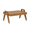 Kally pakoworld sun lounger table, teak wood in natural shade 66x49.5x34cm