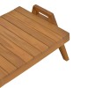 Kally pakoworld sun lounger table, teak wood in natural shade 66x49.5x34cm