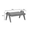 Kally pakoworld sun lounger table, teak wood in natural shade 66x49.5x34cm