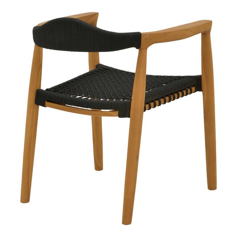 Dining set 7pcs Ganny-Mady pakoworld teak wood in natural-black shade 200x100x75cm Dining set 7pcs Ganny-Mady pakoworld teak wood in natural-black shade 200x100x75cm