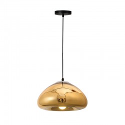 Ceiling lamp Ovalone pakoworld gold metal-glass D30x16.5cm Ceiling lamp Ovalone pakoworld gold metal-glass D30x16.5cm
