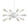 Multi-light ceiling lamp Ponile pakoworld white metal 100x110cm