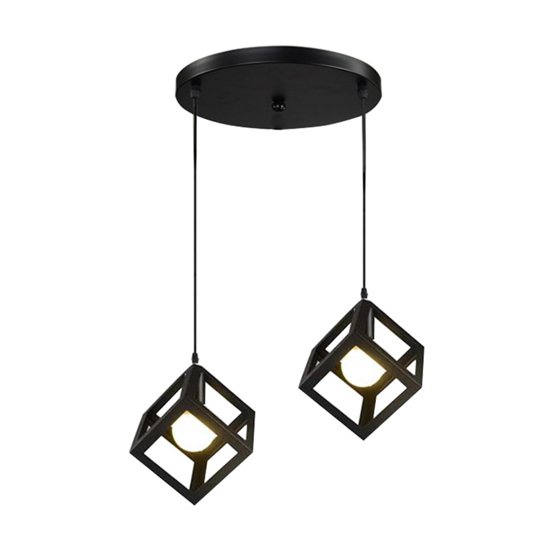 Two-light ceiling lamp Kibe II pakoworld black metal 48x28cm Two-light ceiling lamp Kibe II pakoworld black metal 48x28cm