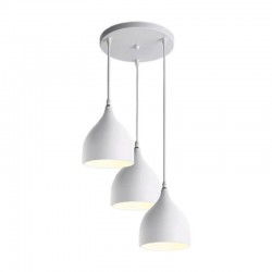 Three-light ceiling lamp Perce II pakoworld white metal 30x17x120cm Three-light ceiling lamp Perce II pakoworld white metal 30x17x120cm