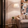 Glinze pakoworld floor lamp white metal 90x38x180cm